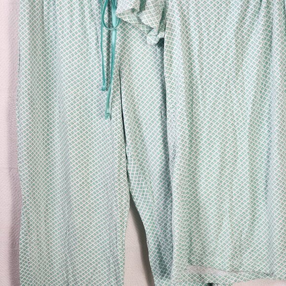 Apt. 9 Intimates Green Pattern with Lace Trim and Satin Tie Pajama Set Size S - Picture 6 of 16